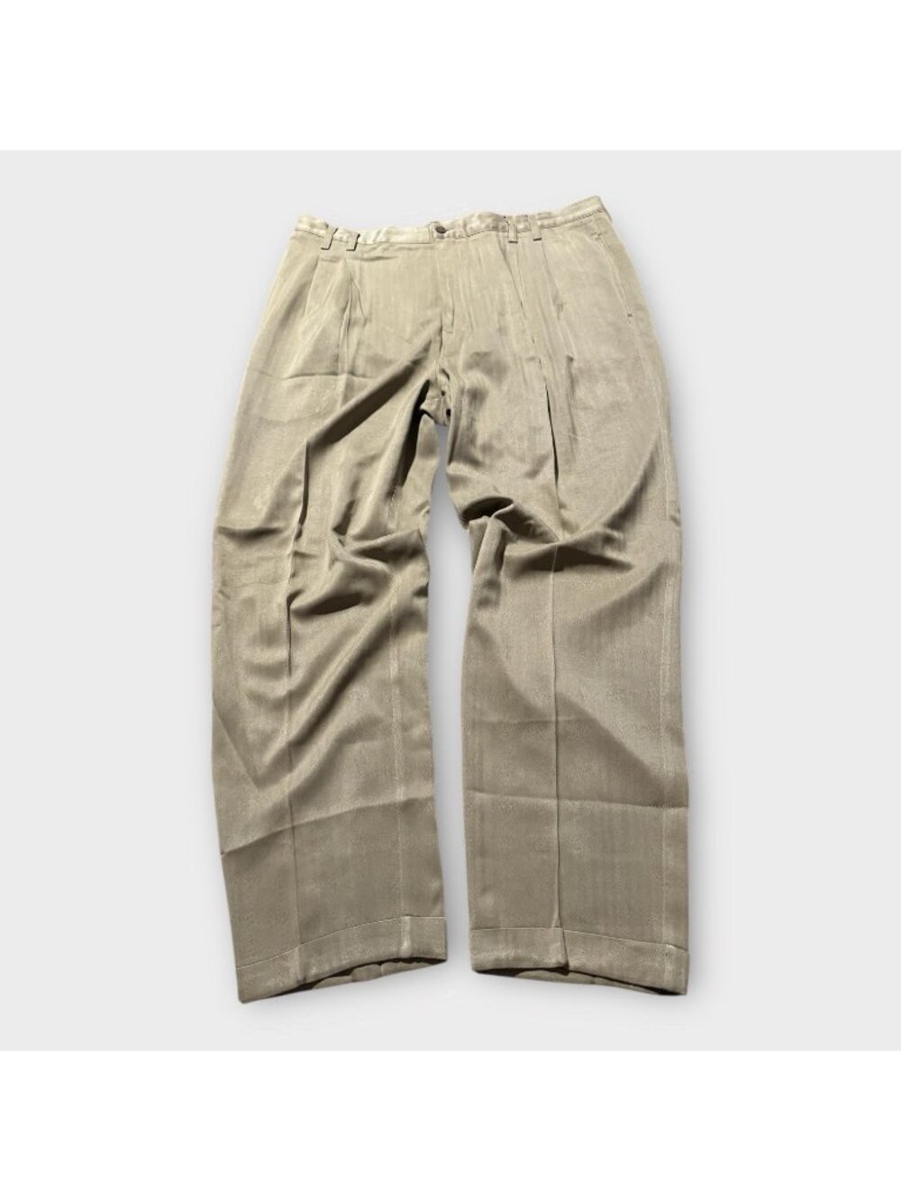 Tommy Bahama Relax Pants Mens 40x31 100% Silk Heritage Beige Preppy Minimalist